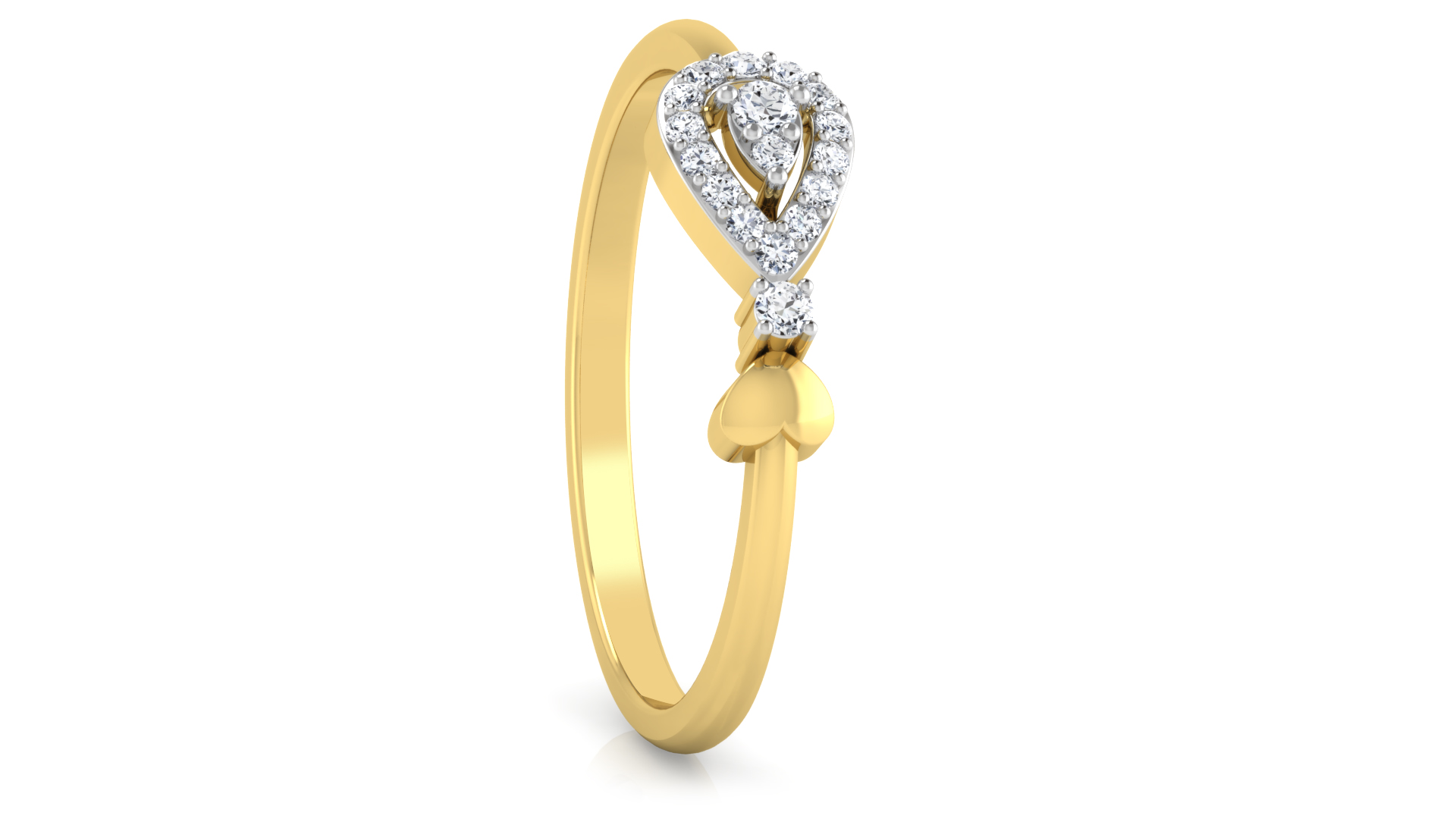 Designer Stylish 18 K Gold Diamond Ring for Women and Girls