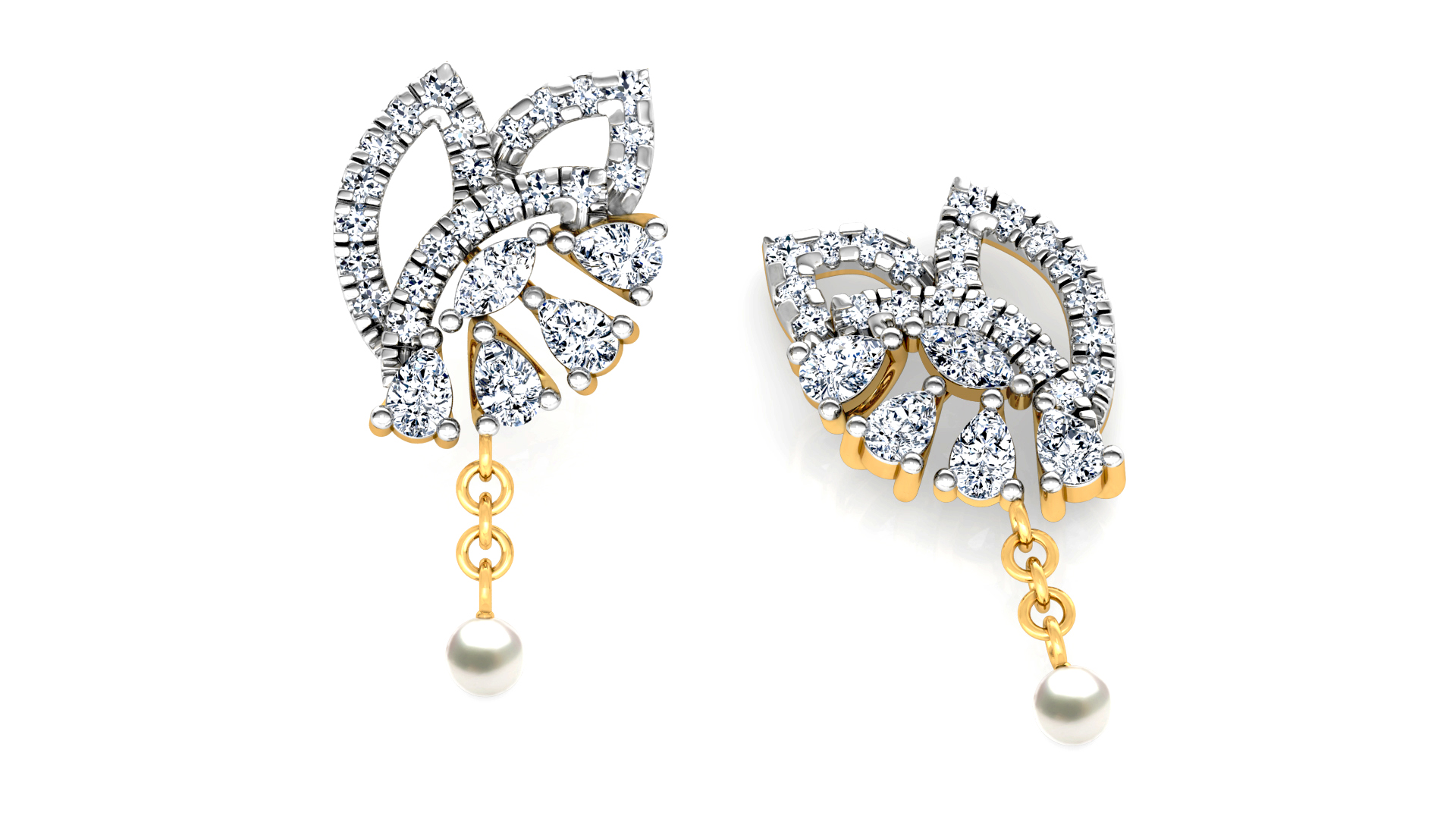 Designer Trendy Gold Diamond Earring