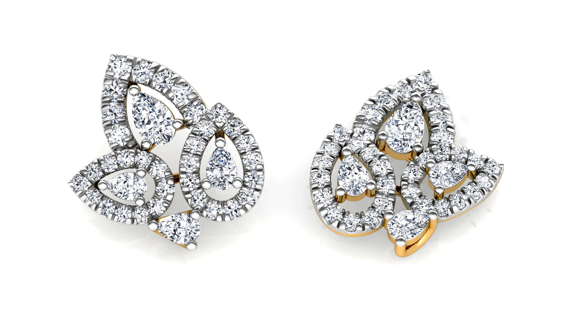 Designer Trendy Gold Diamond Earring