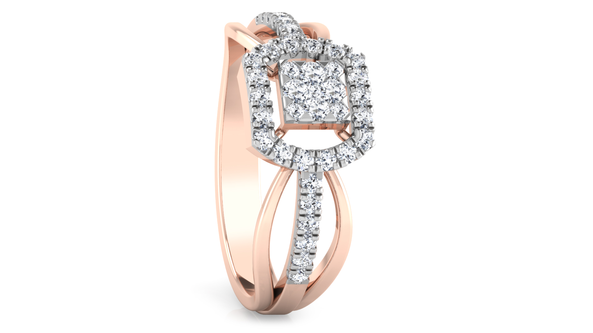 Designer Stylish 18 K Gold Diamond Ring for Women and Girls