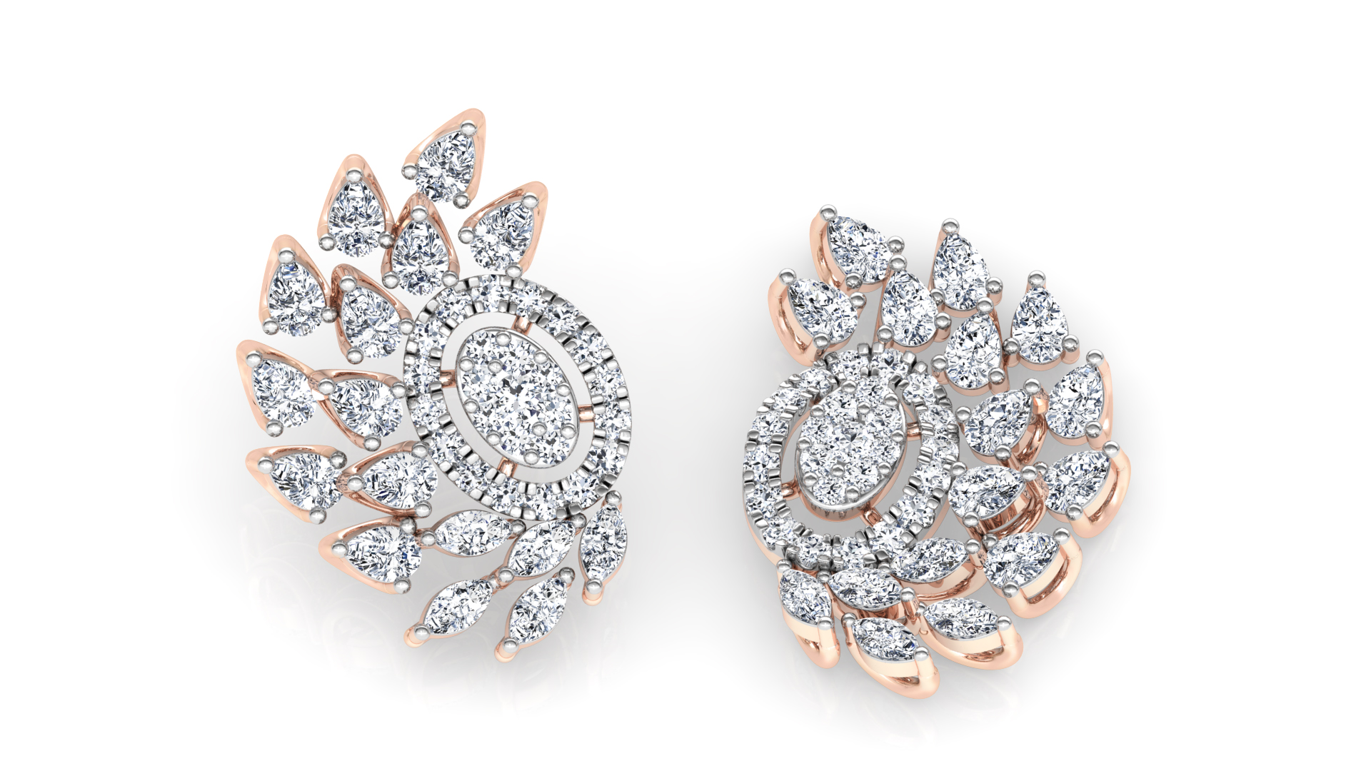 Designer Trendy Gold Diamond Earring