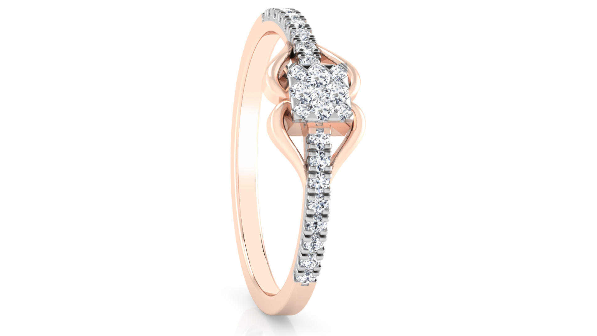 Designer Stylish 18 K Gold Diamond Ring for Women and Girls