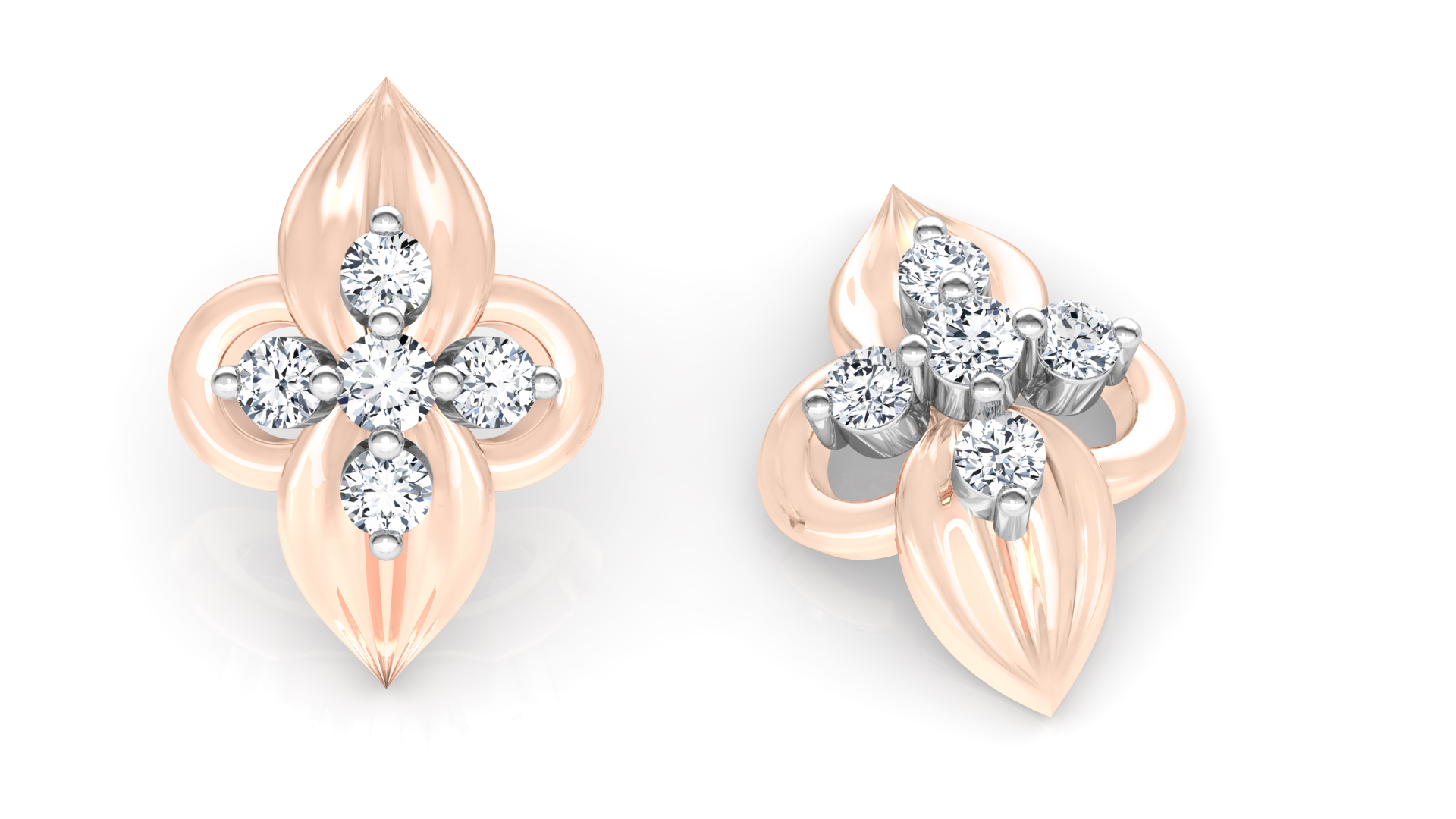 Designer Gold Trendy Diamond Earring