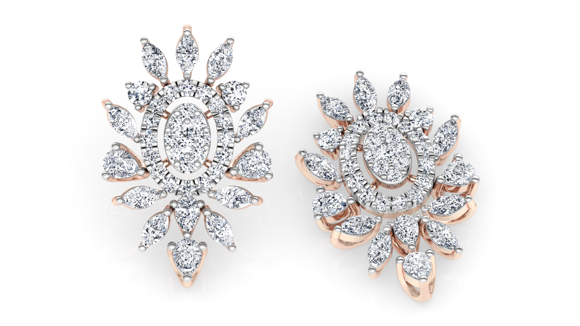 Designer Trendy Gold Diamond Earring