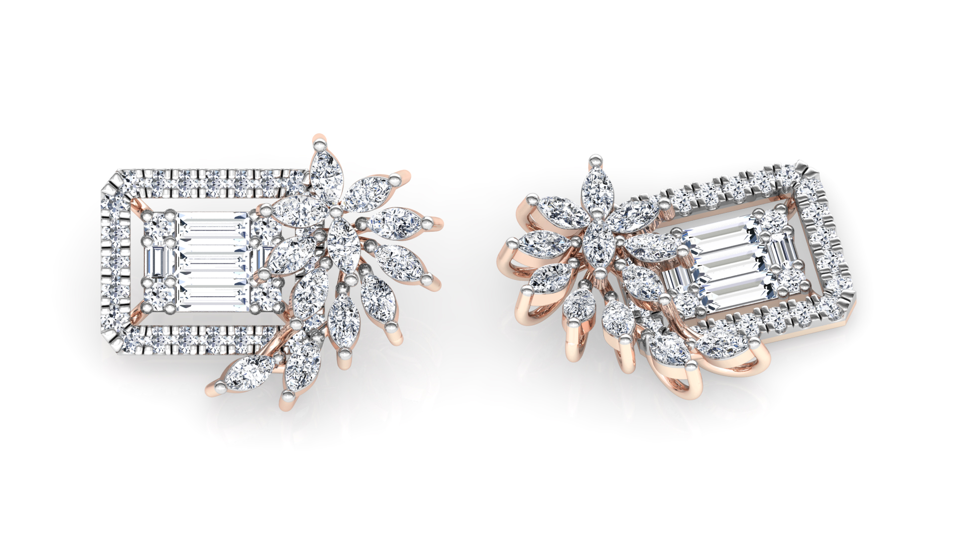 Designer Trendy Gold Diamond Earring