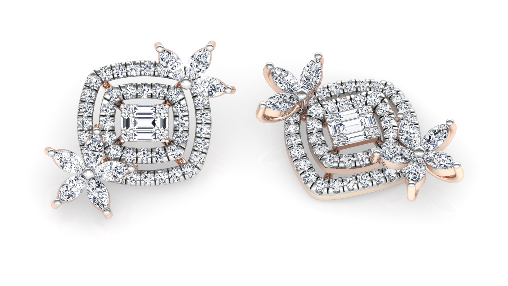 Designer Trendy Gold Diamond Earring