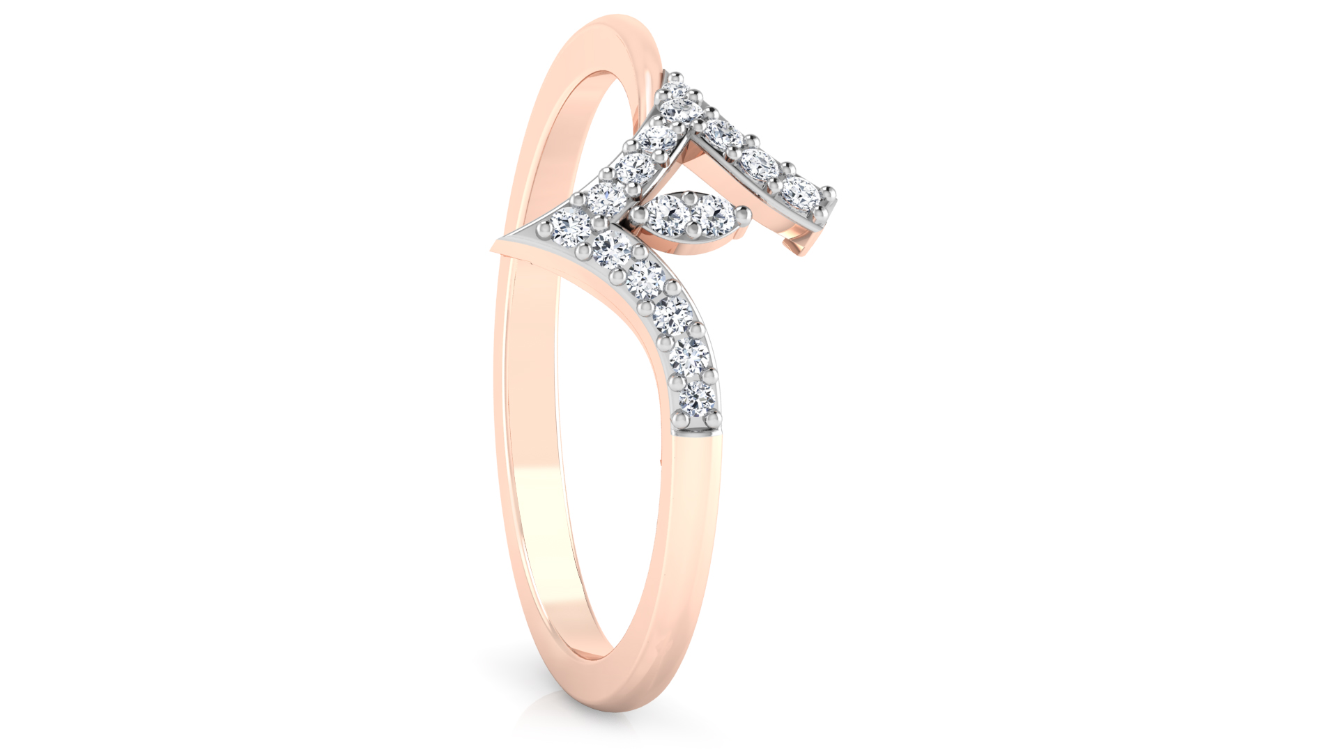 Designer Stylish 18 K Gold Diamond Ring for Women and Girls