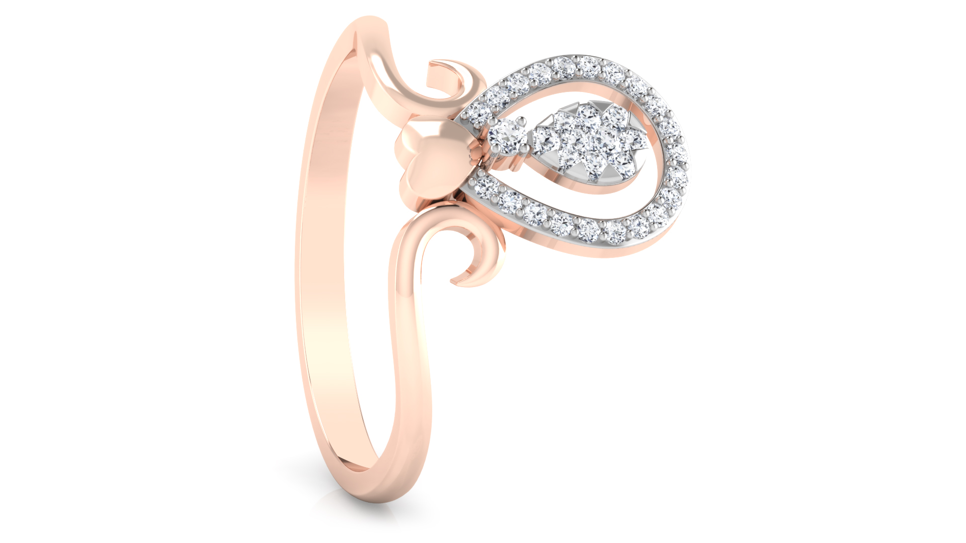 Designer Stylish 18 K Gold Diamond Ring for Women and Girls