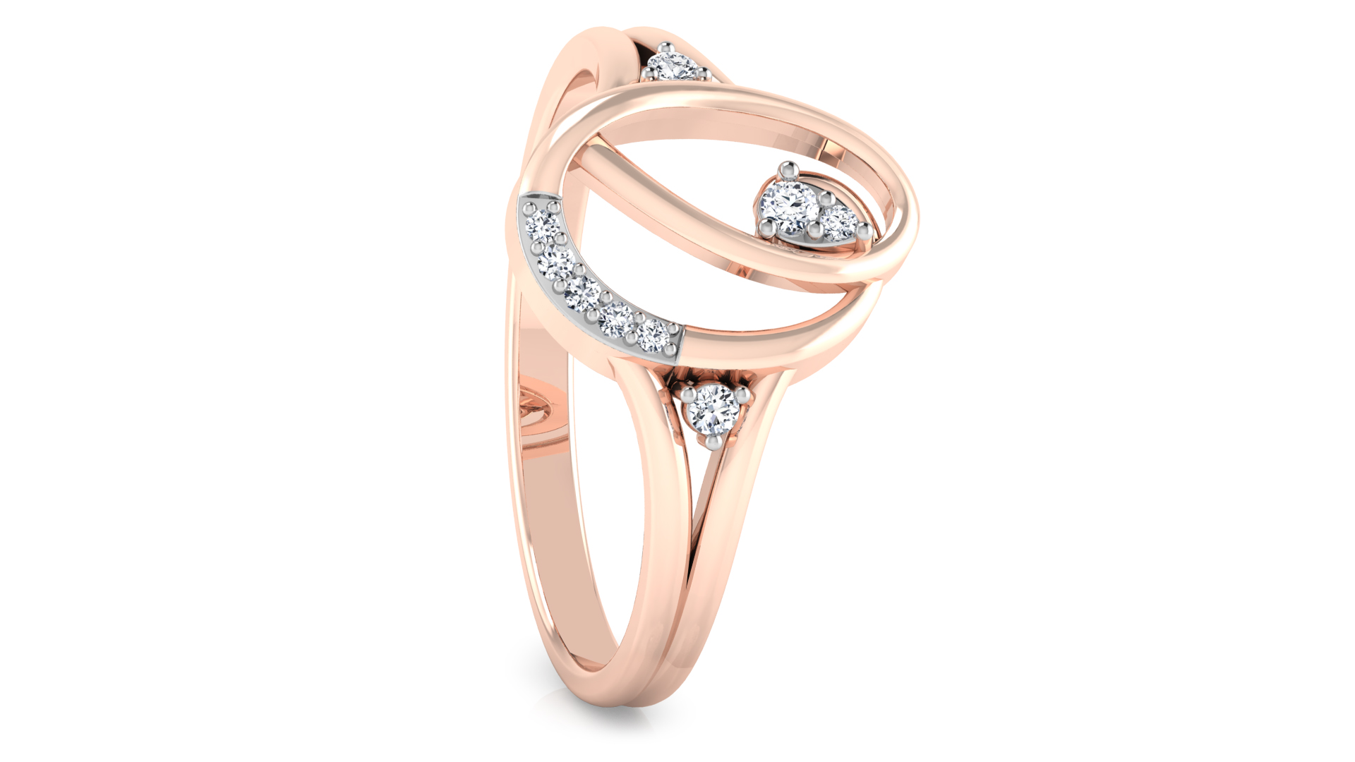 Designer Stylish 18 K Gold Diamond Ring for Women and Girls