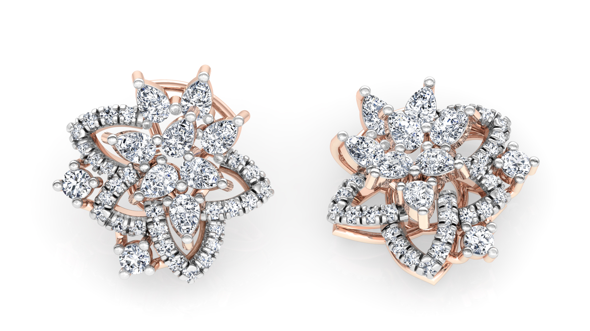 Designer Trendy Gold Diamond Earring