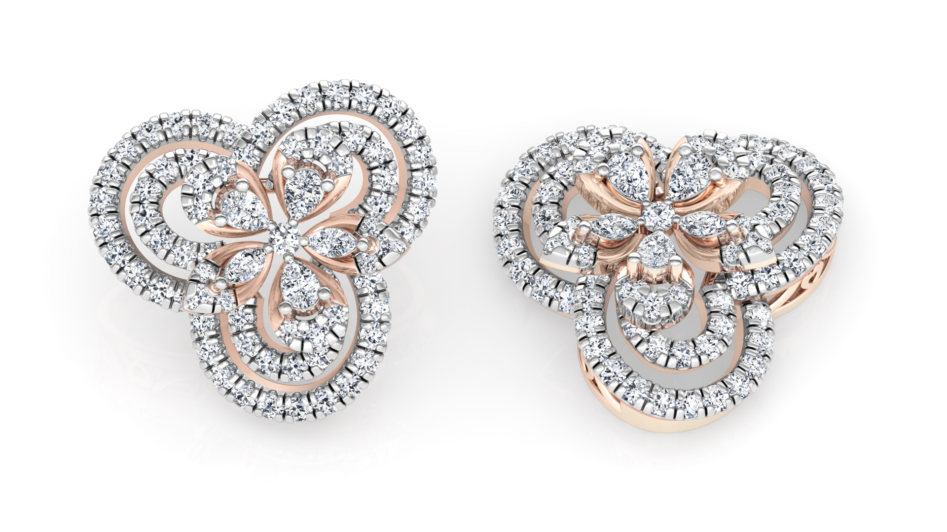 Designer Trendy Gold Diamond Earring