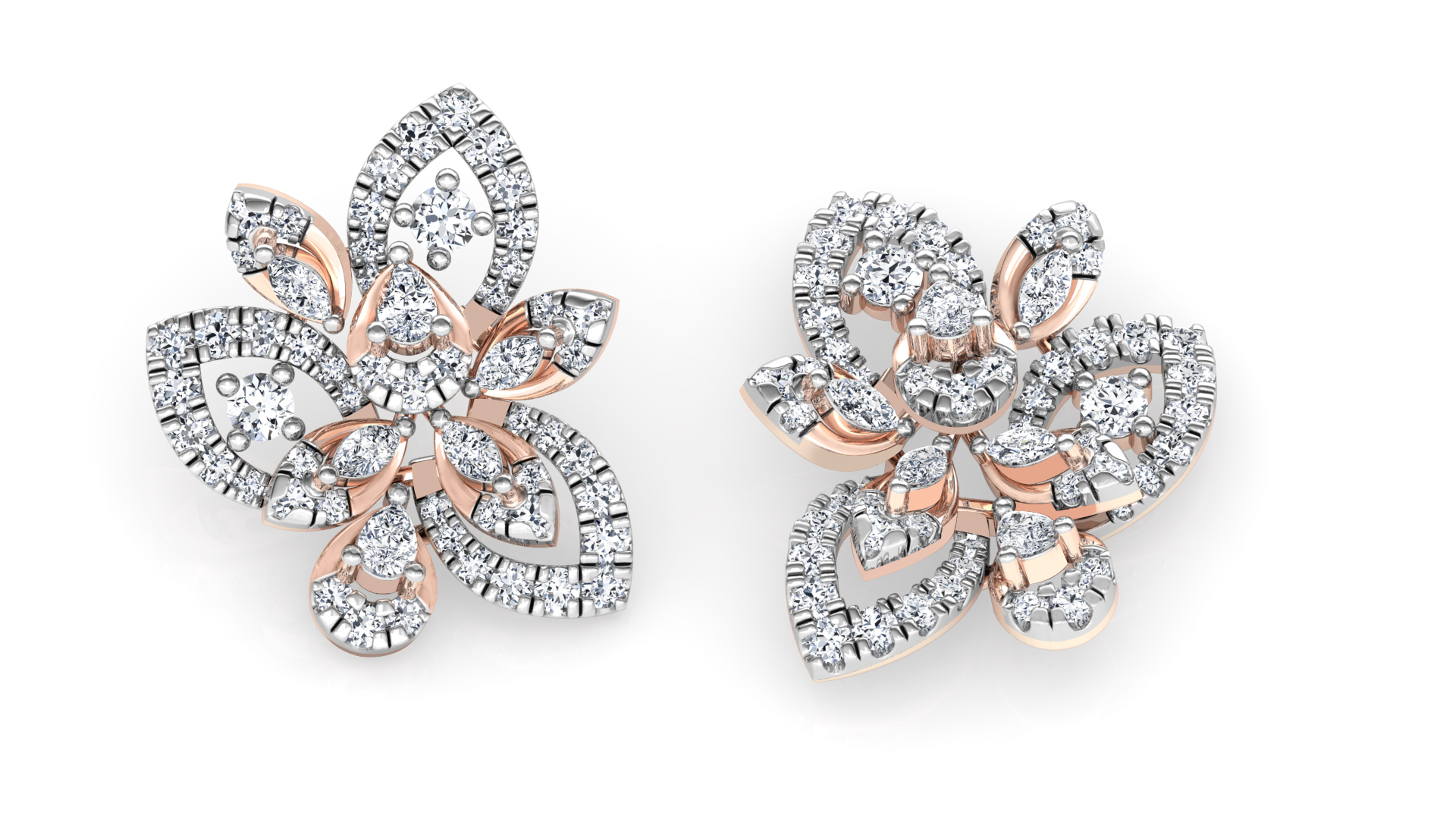 Designer Trendy Gold Diamond Earring