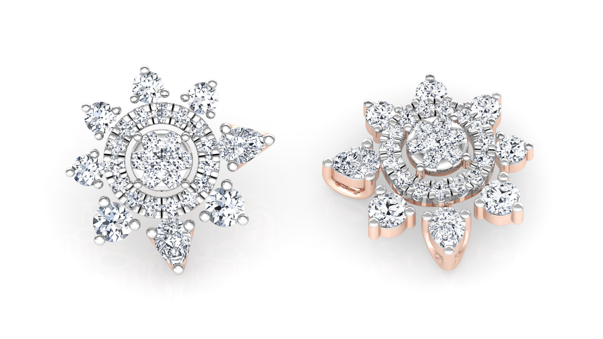 Designer Trendy Gold Diamond Earring