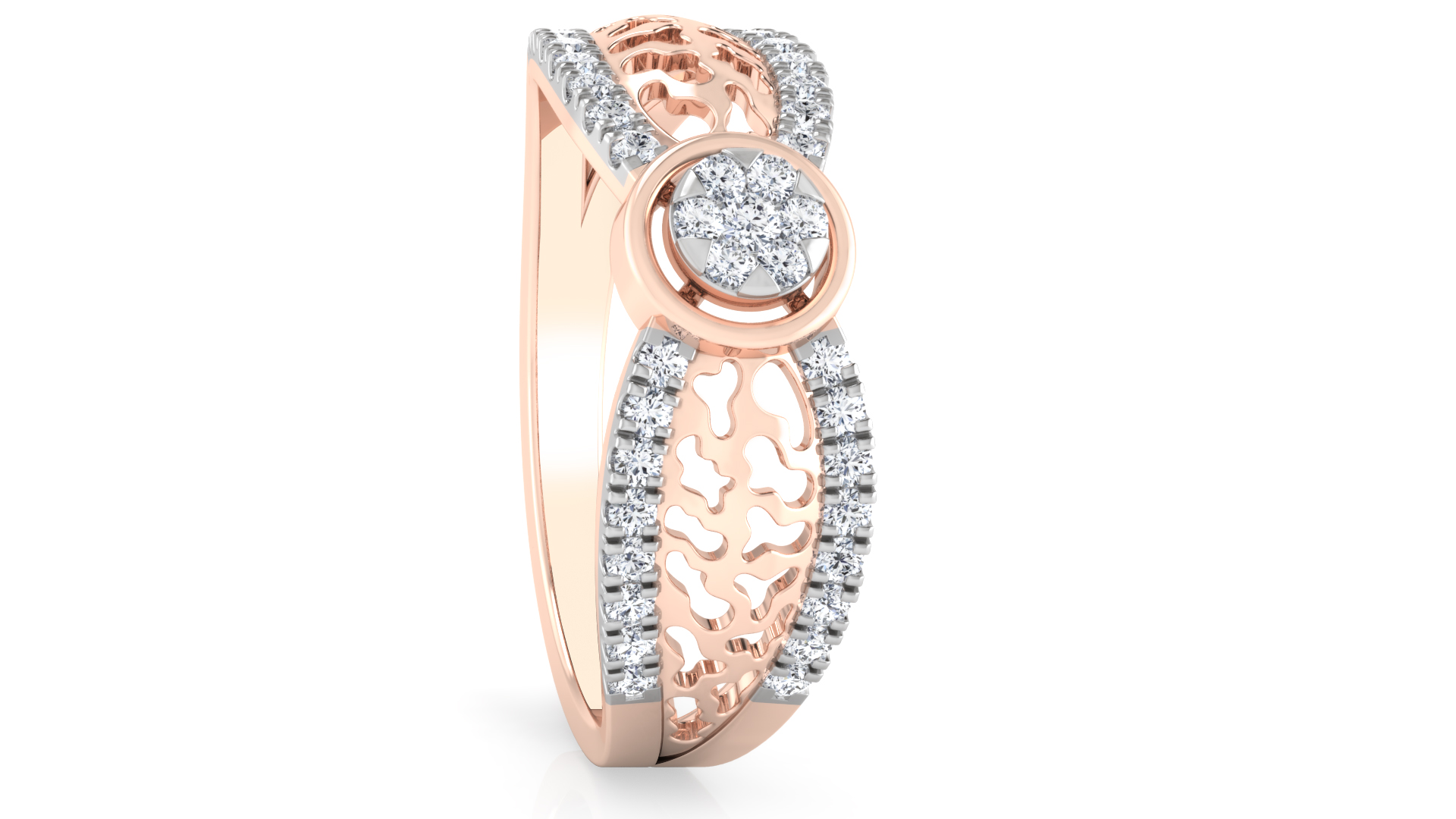 Designer Stylish 18 K Gold Diamond Ring for Women and Girls