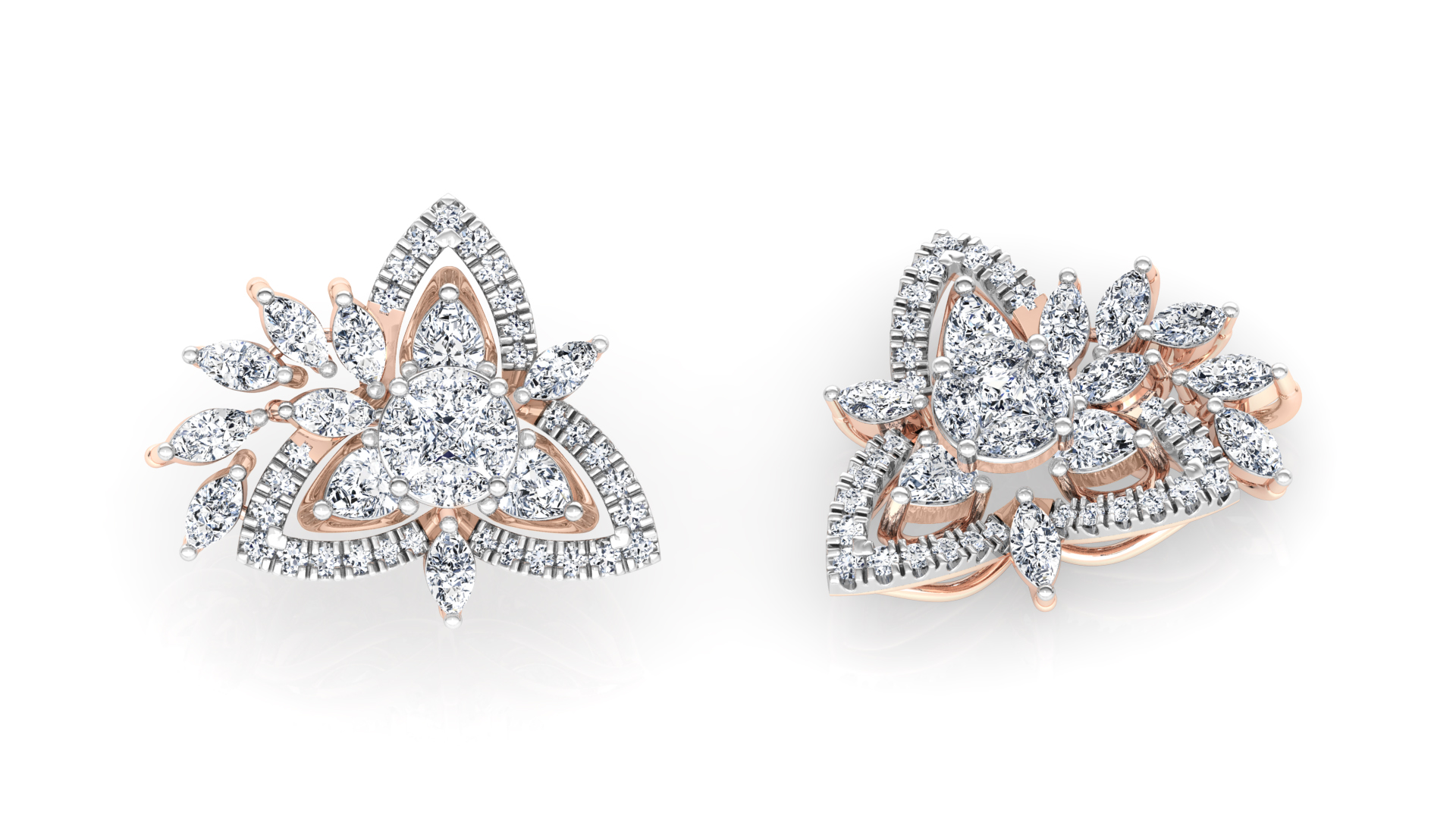 Designer Gold Trendy Diamond Earring