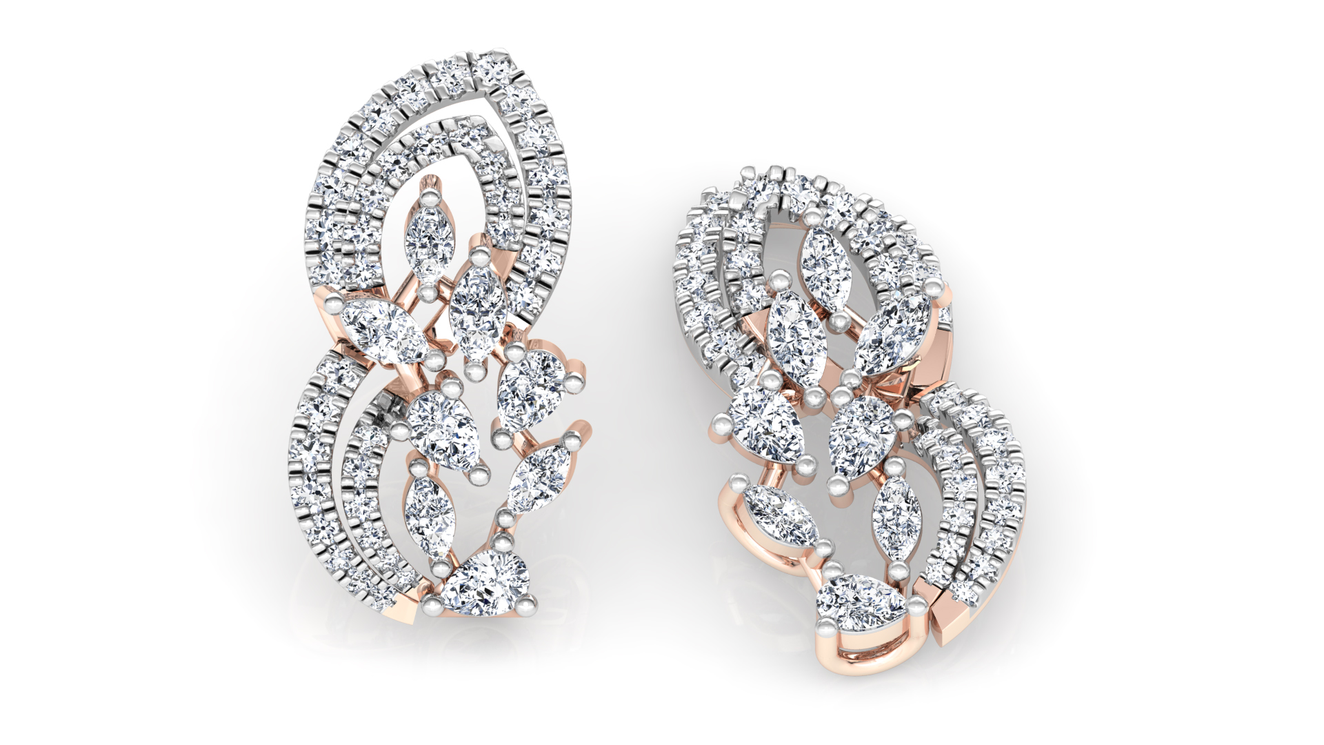 Designer Trendy Gold Diamond Earring
