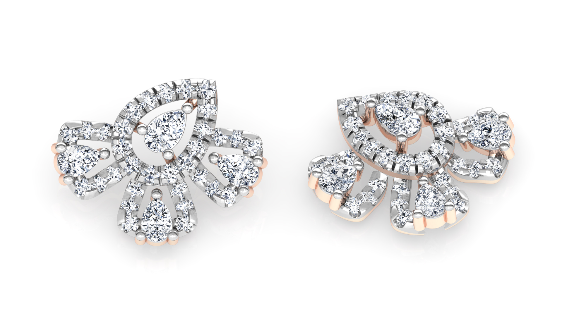 Designer Trendy Gold Diamond Earring