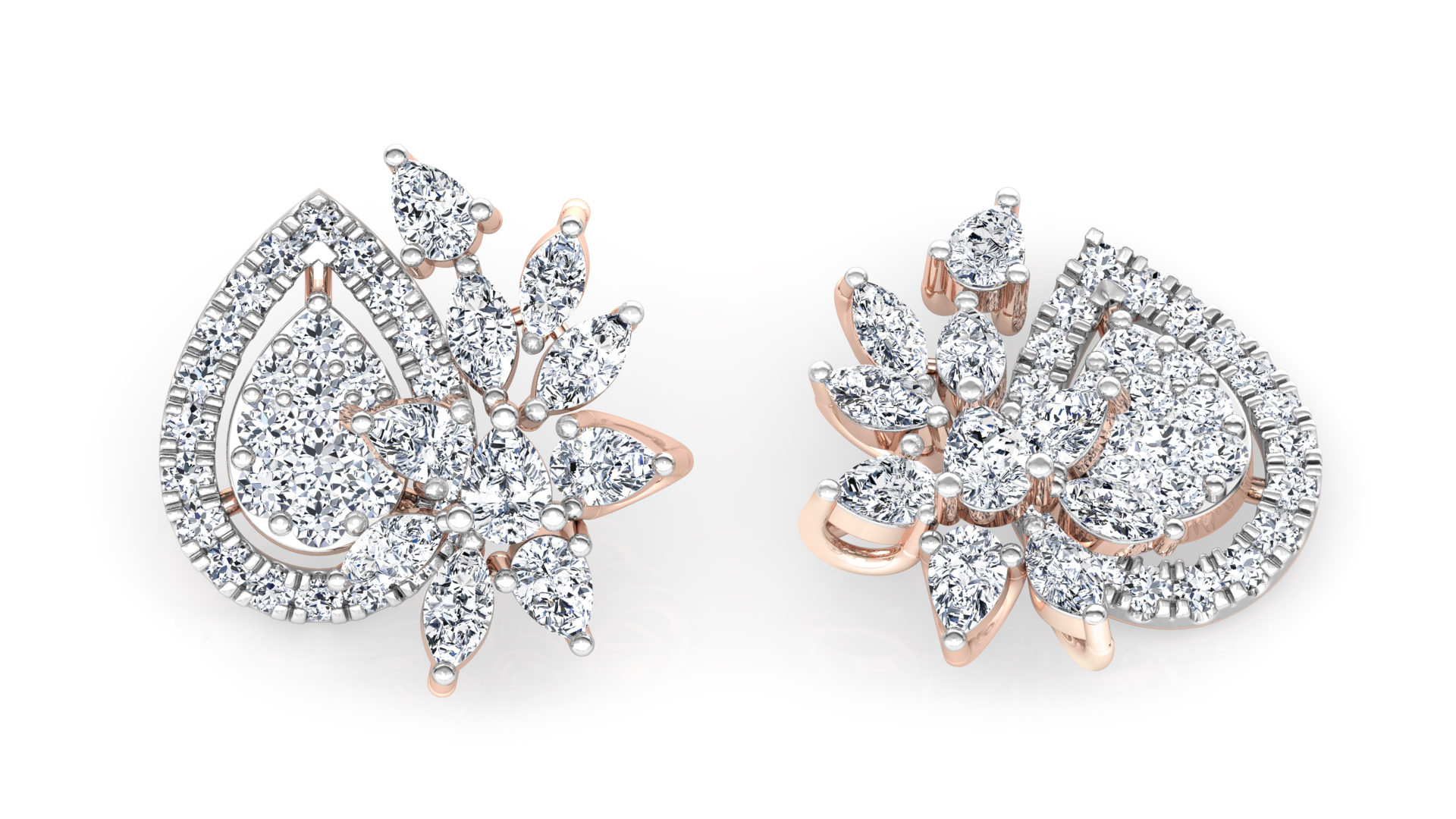 Designer Trendy Gold Diamond Earring