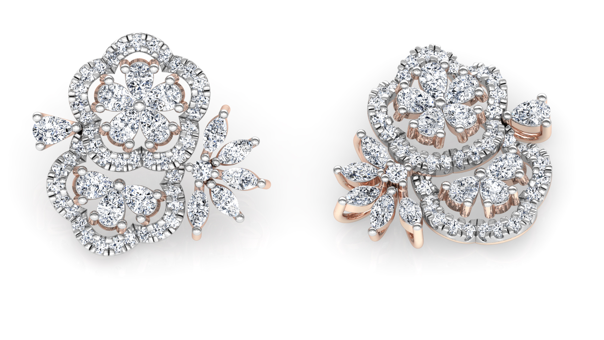 Designer Trendy Gold Diamond Earring