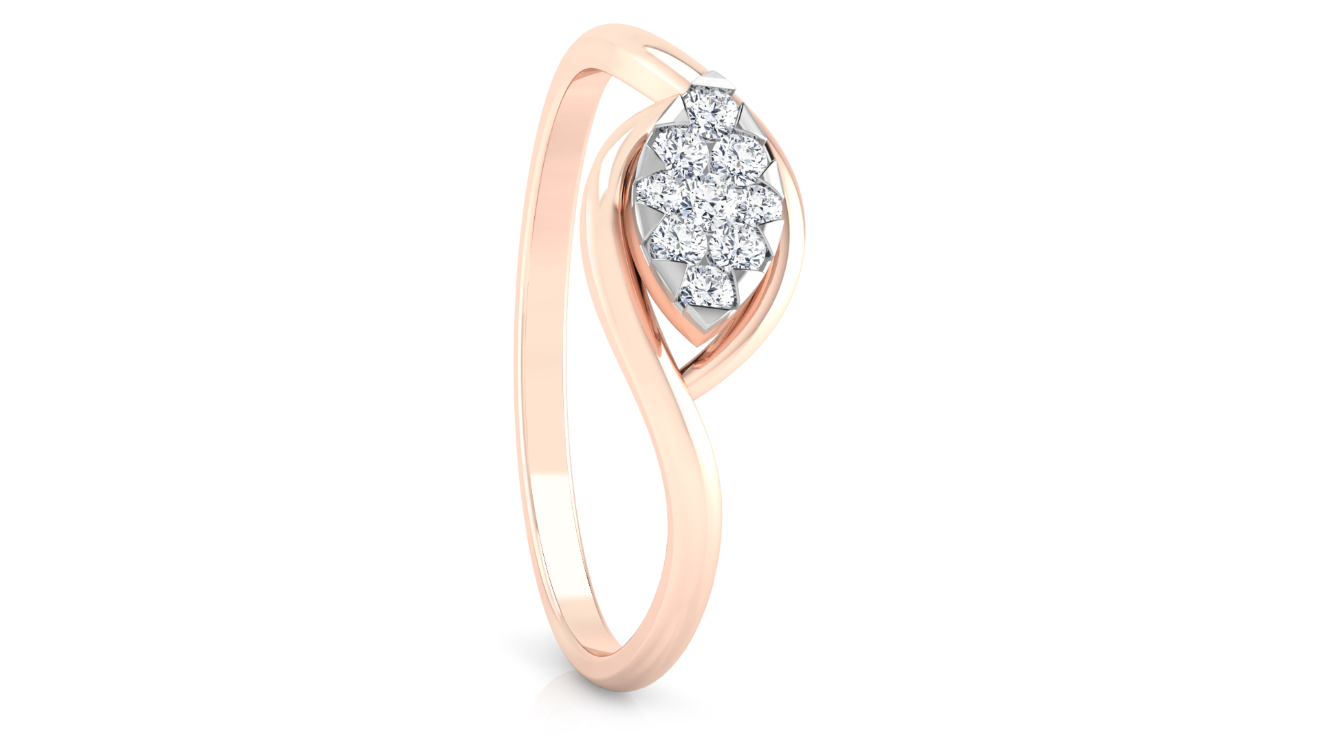 Designer Stylish 18 K Gold Diamond Ring for Women and Girls