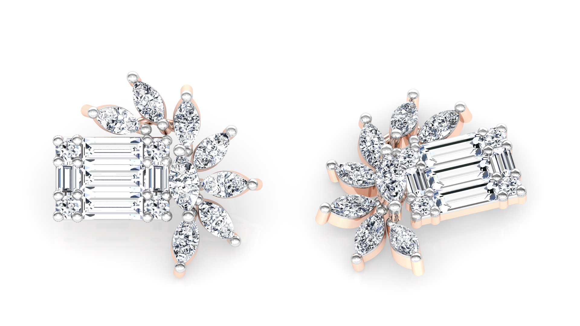 Designer Trendy Gold Diamond Earring