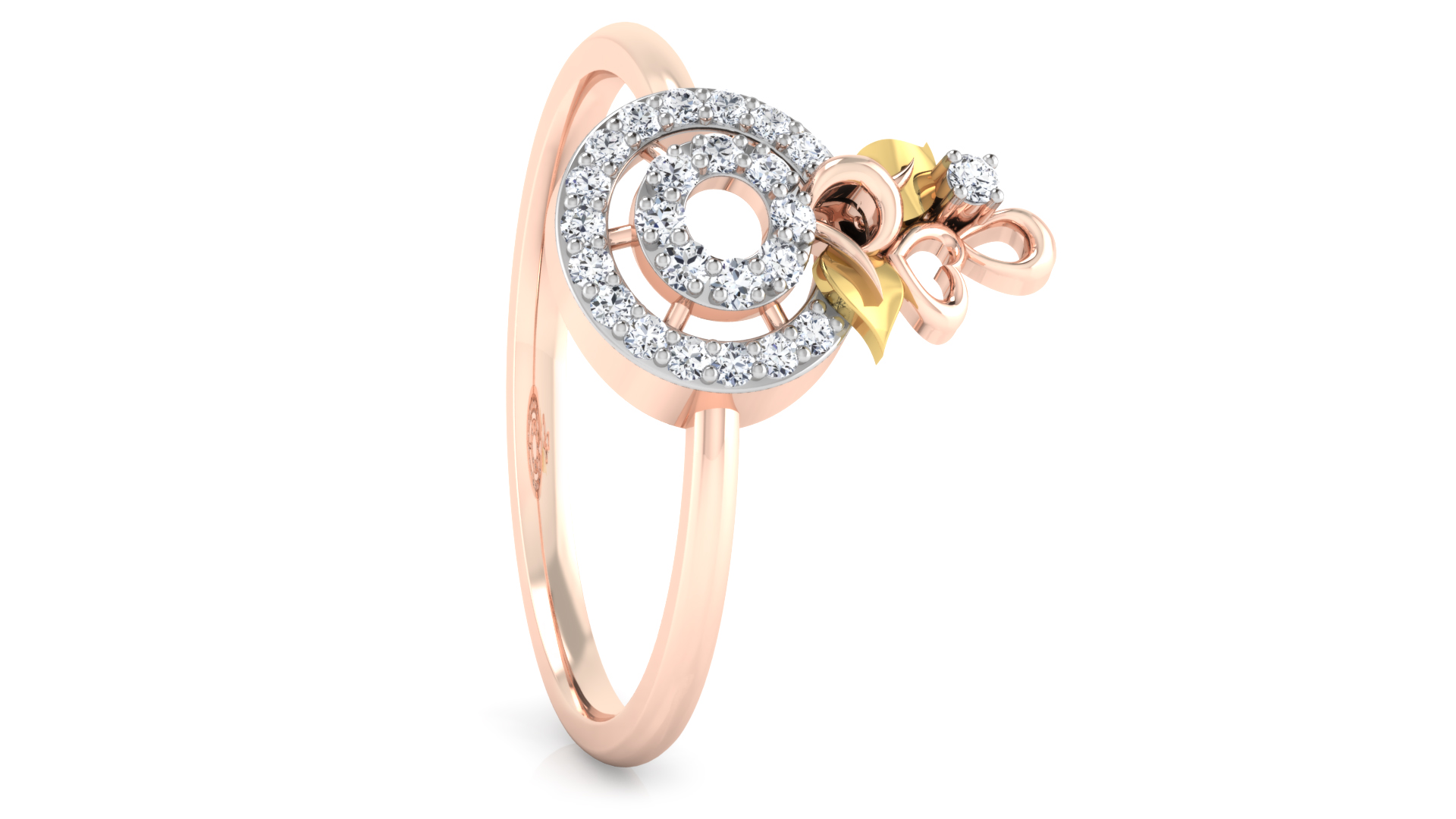 Designer Stylish 18 K Gold Diamond Ring for Women and Girls