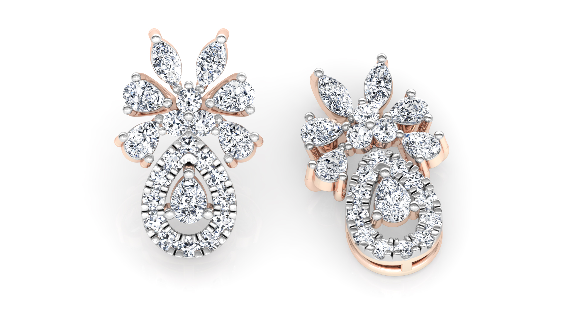 Designer Trendy Gold Diamond Earring