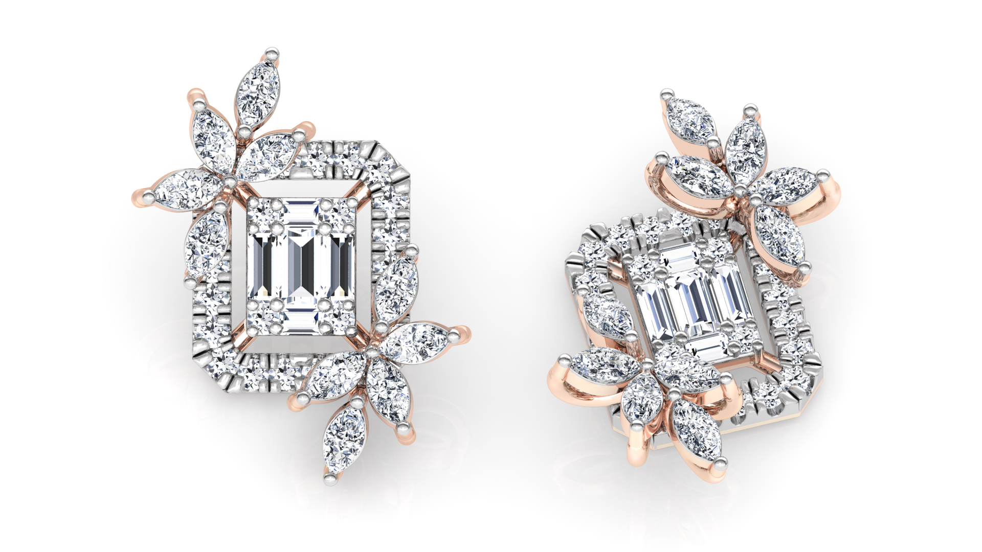 Designer Trendy Gold Diamond Earring