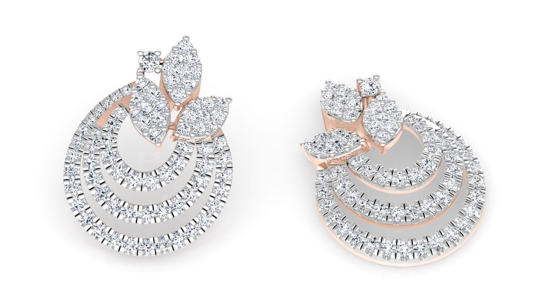 Designer Trendy Gold Diamond Earring