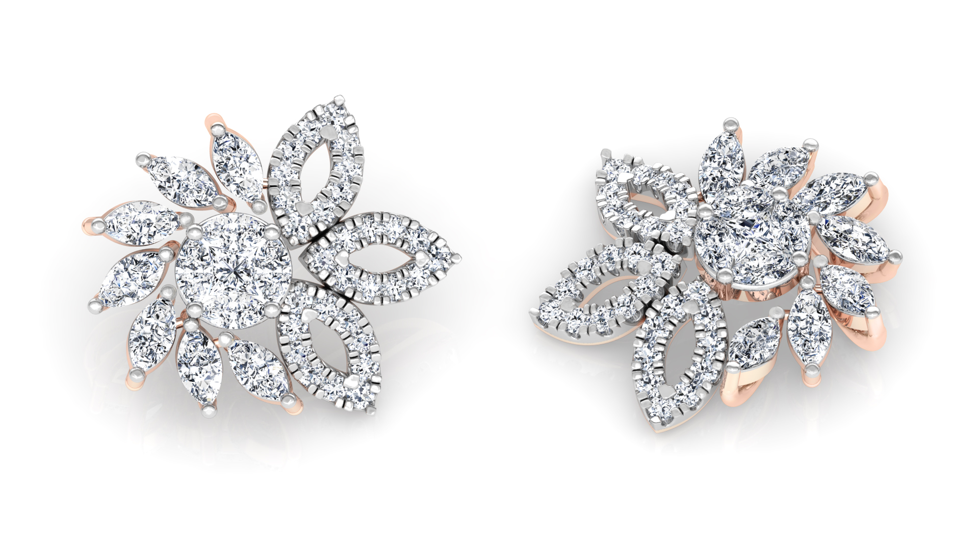 Designer Gold Trendy Diamond Earring