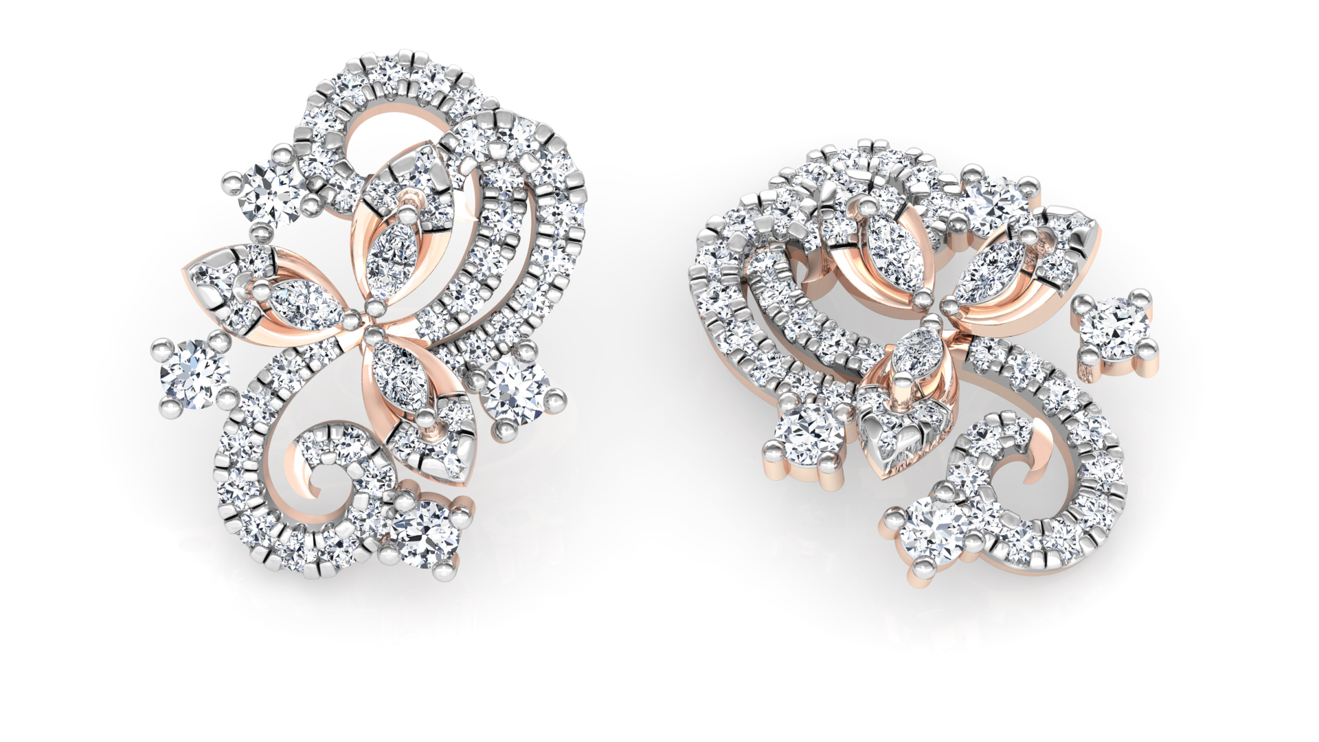 Designer Trendy Gold Diamond Earring