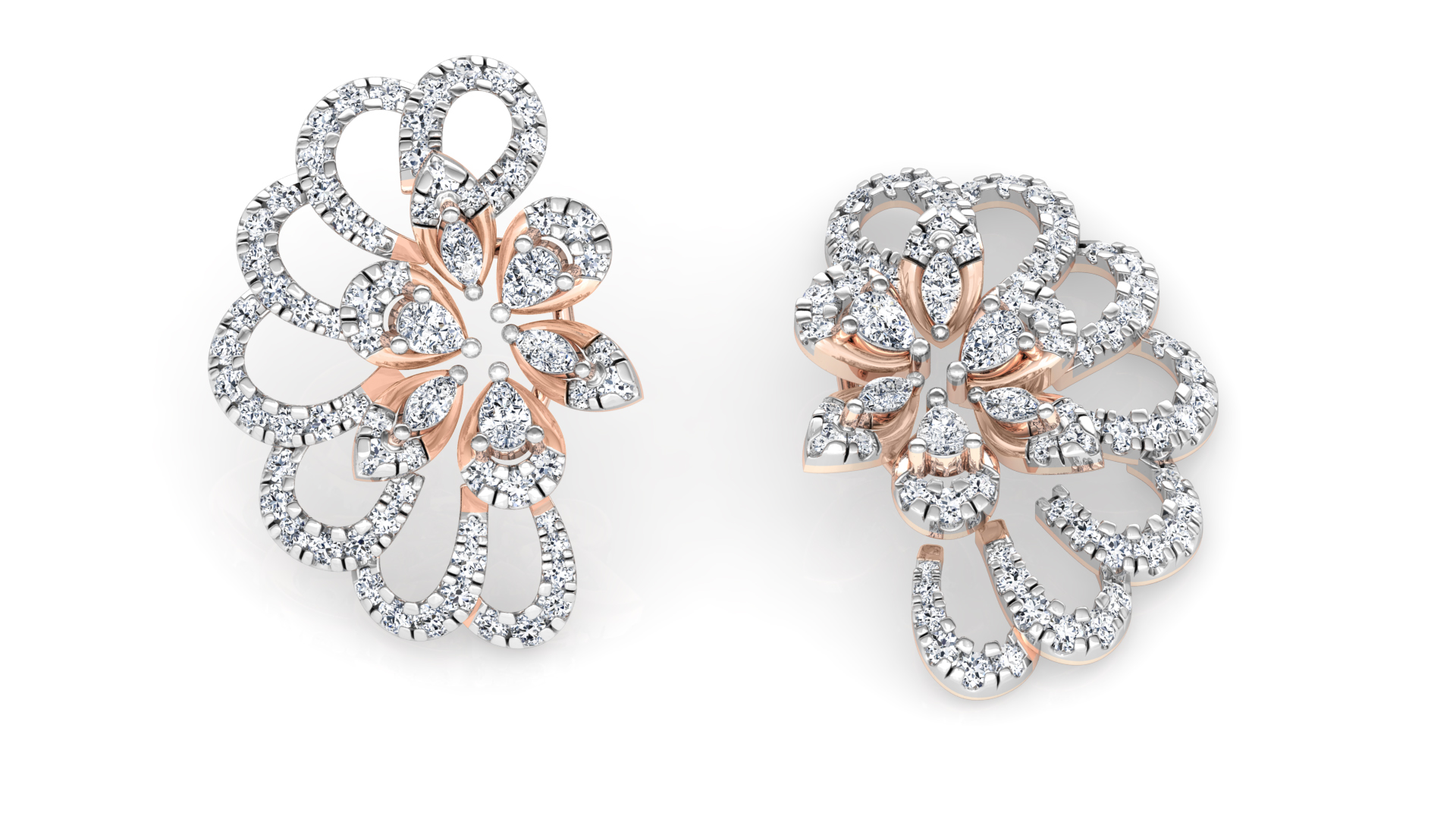 Designer Trendy Gold Diamond Earring