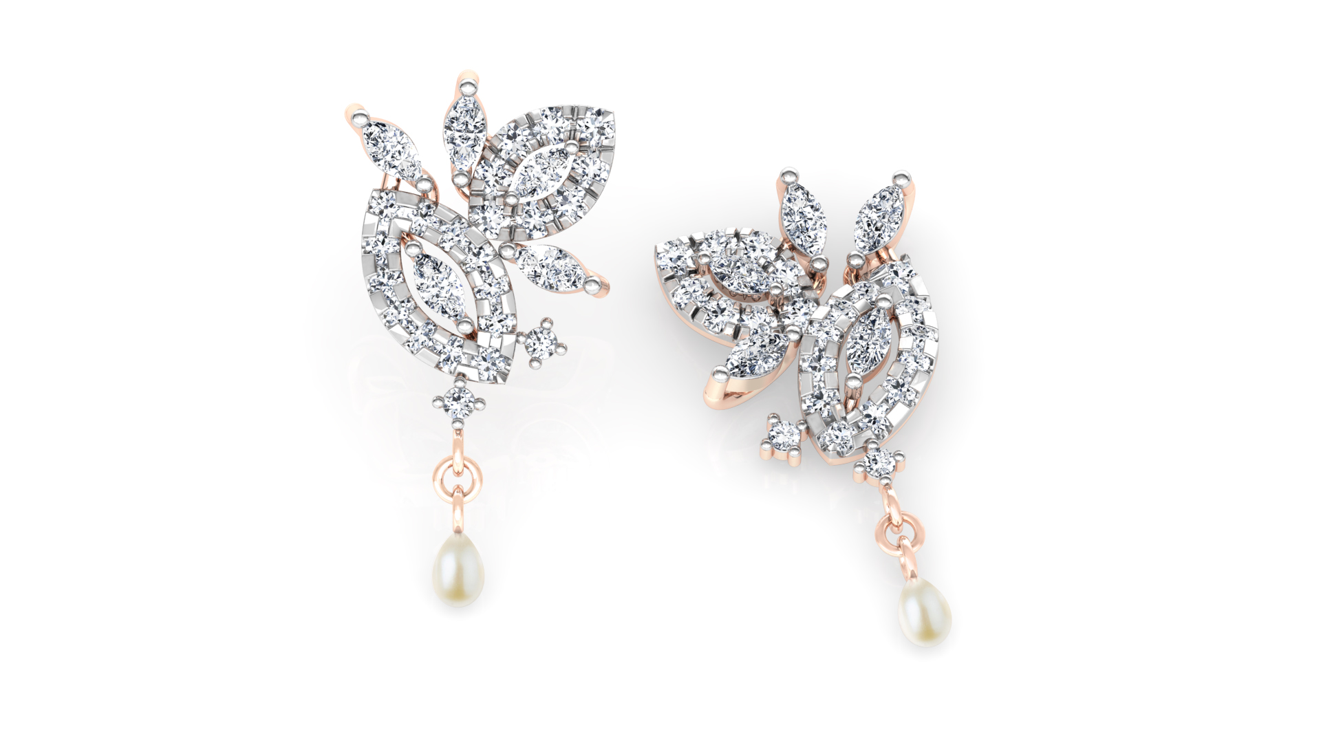 Designer Trendy Gold Diamond Earring