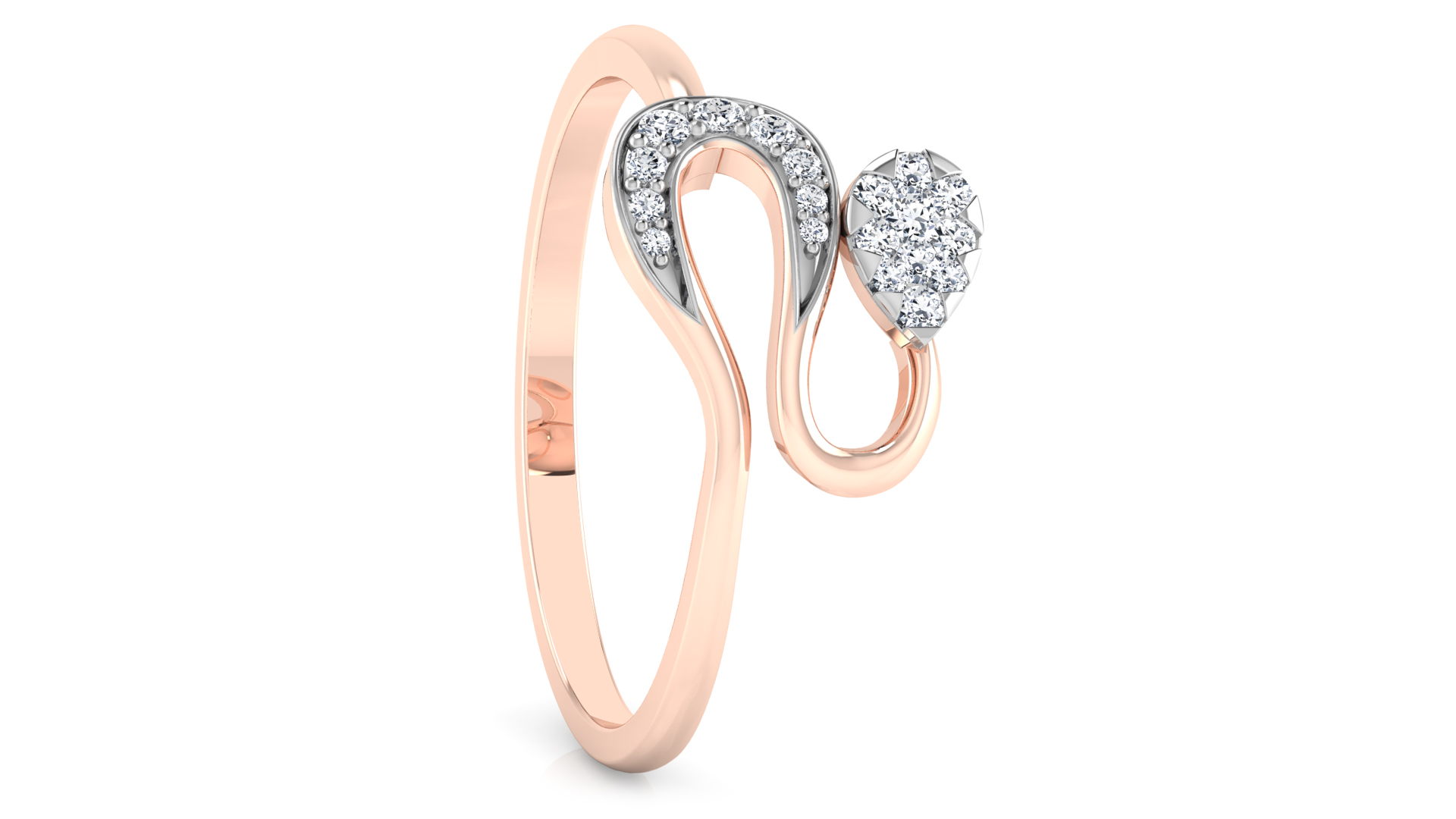 Designer Stylish 18 K Gold Diamond Ring for Women and Girls