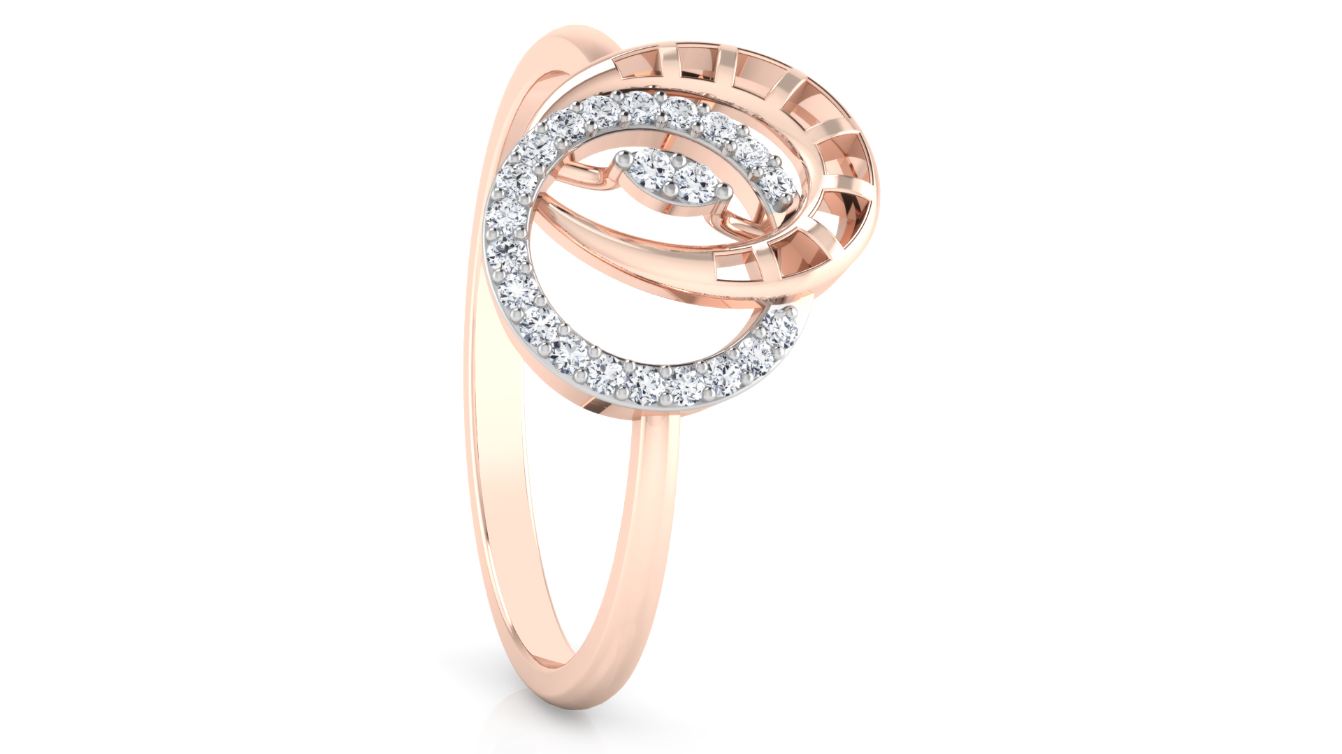 Designer Stylish 18 K Gold Diamond Ring for Women and Girls
