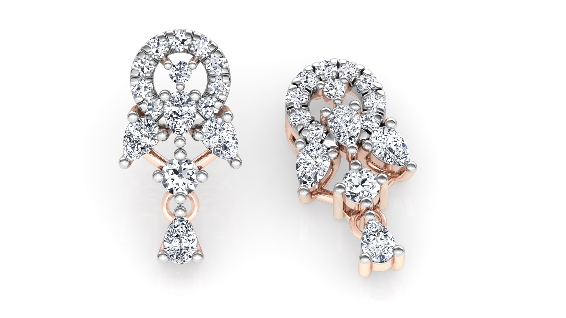 Designer Trendy Gold Diamond Earring