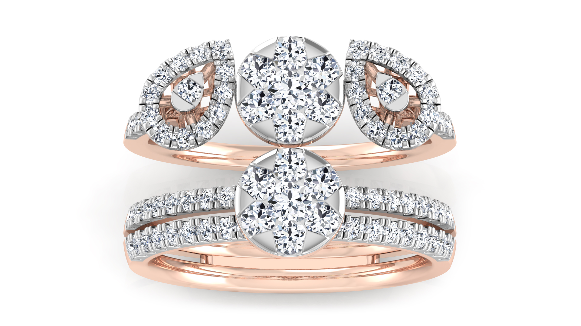 Designer Stylish 18 K Gold Diamond Ring for Women and Girls