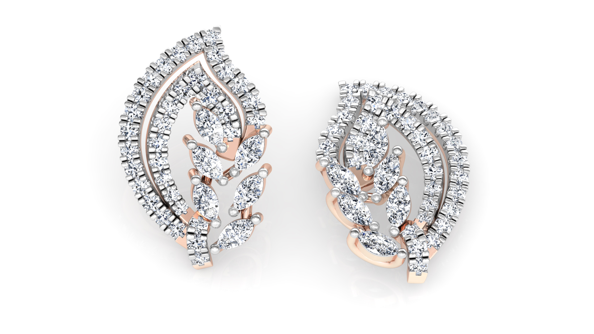 Designer Trendy Gold Diamond Earring