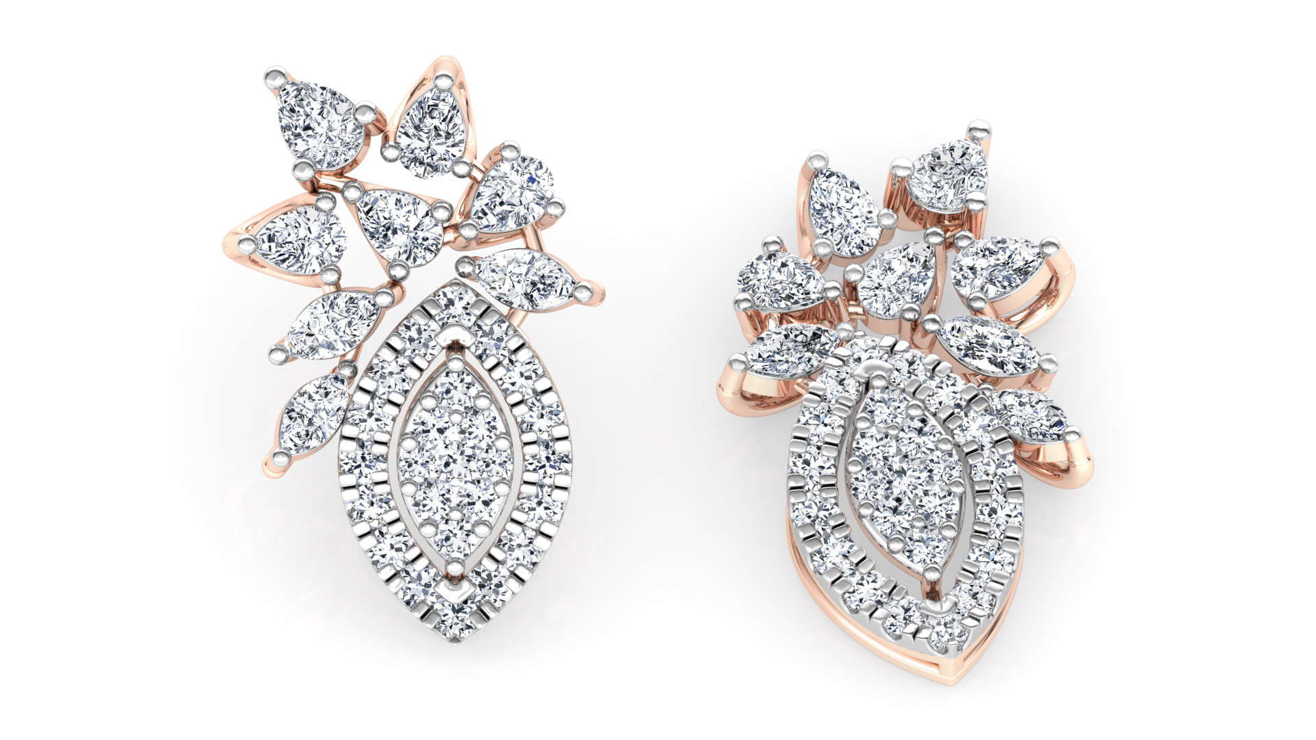 Designer Trendy Gold Diamond Earring