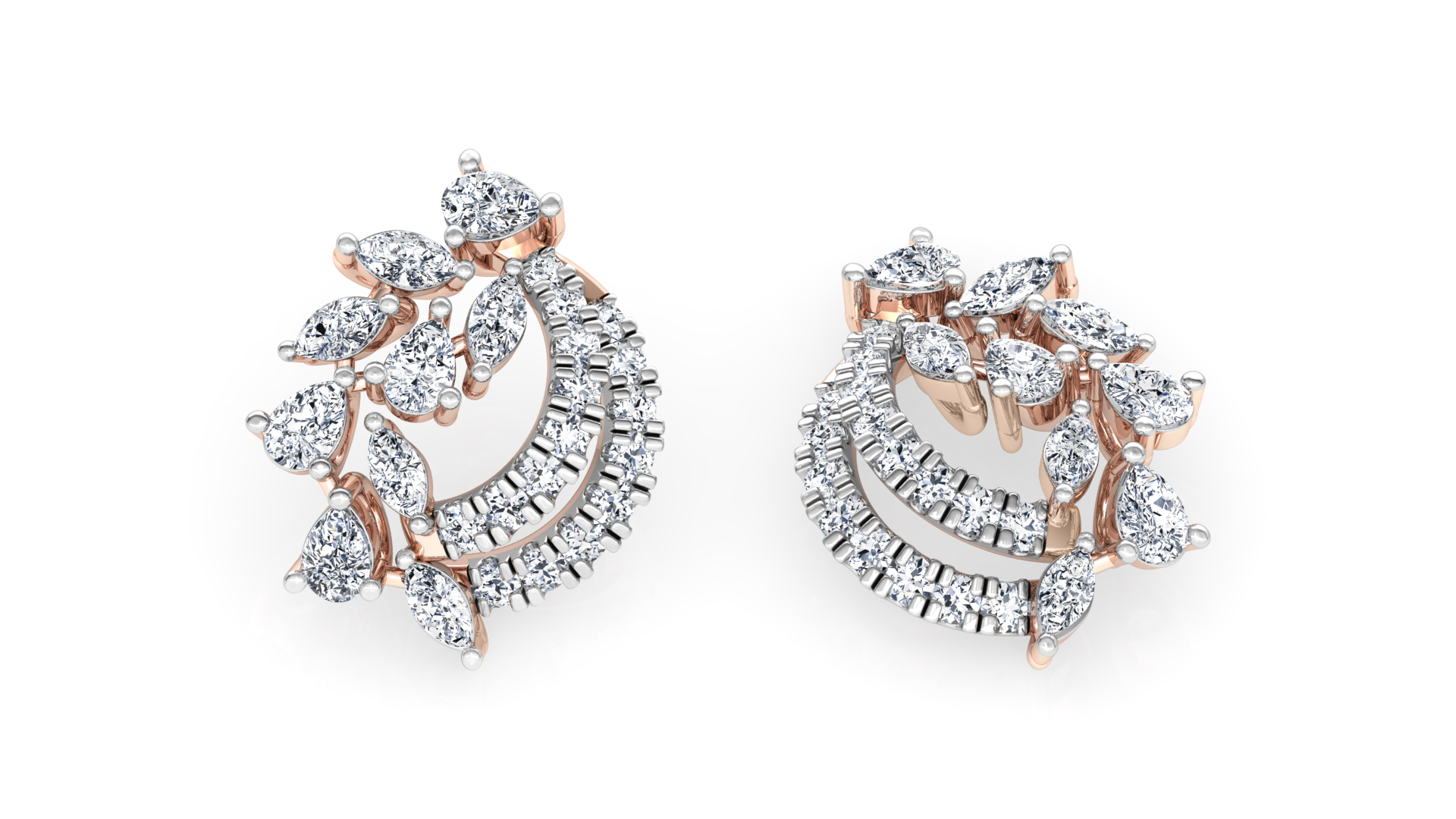 Designer Trendy Gold Diamond Earring