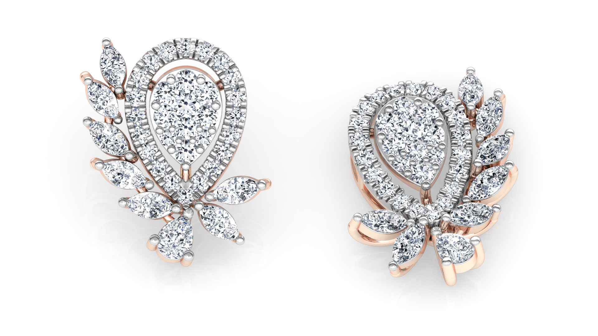 Designer Trendy Gold Diamond Earring