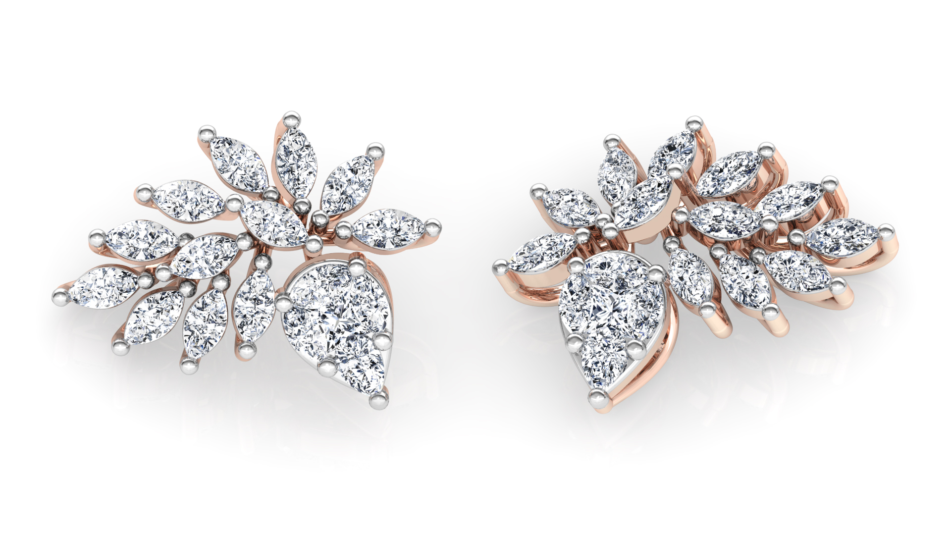 Designer Trendy Gold Diamond Earring