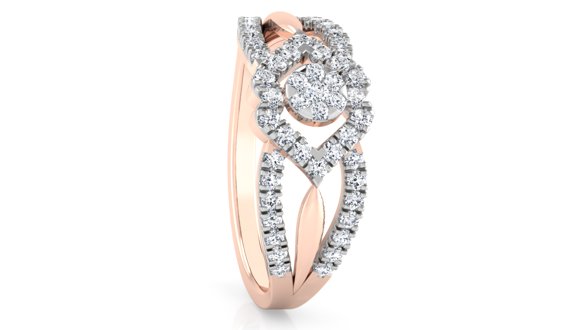 Designer Stylish 18 K Gold Diamond Ring for Women and Girls