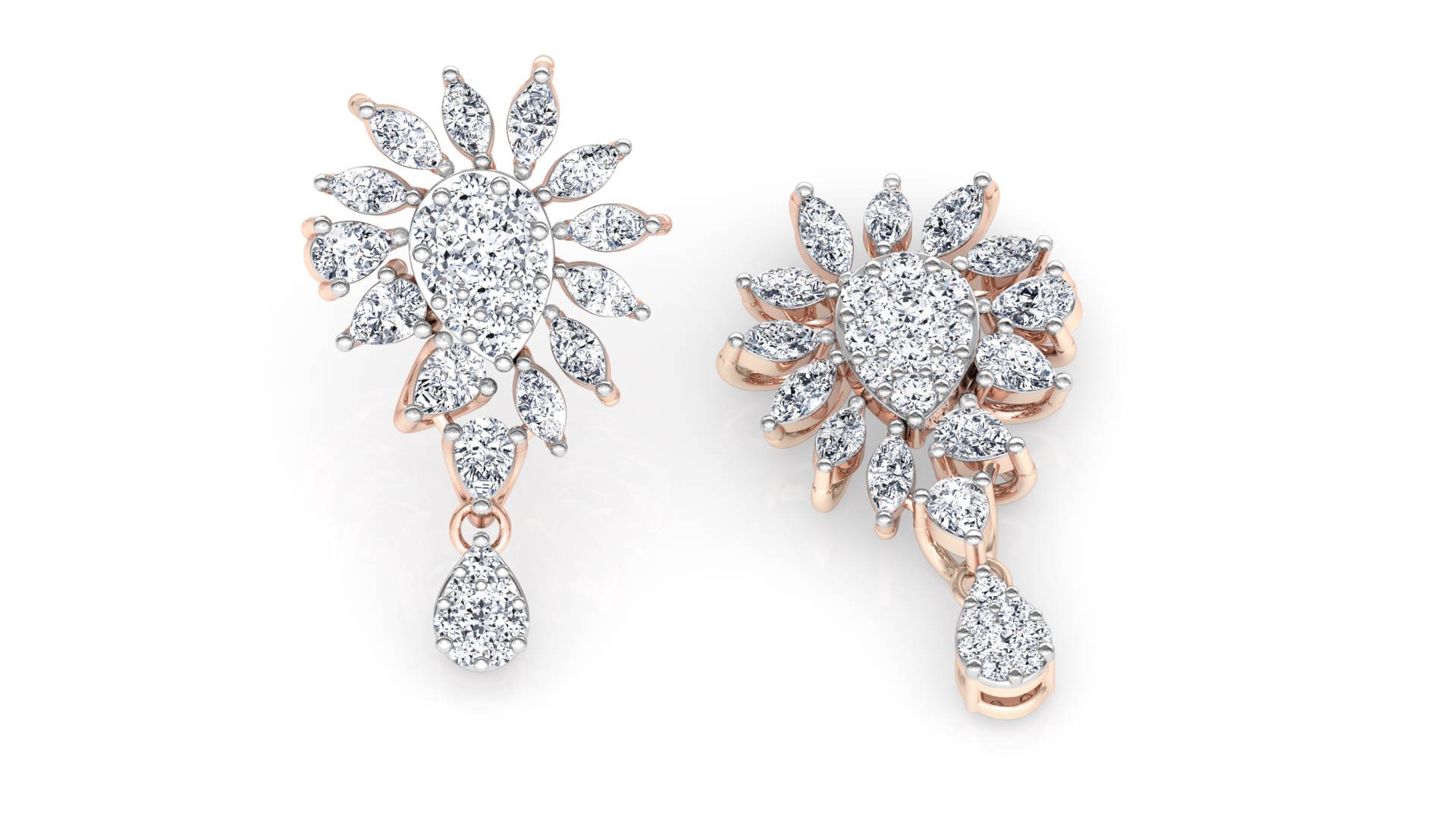 Designer Trendy Gold Diamond Earring