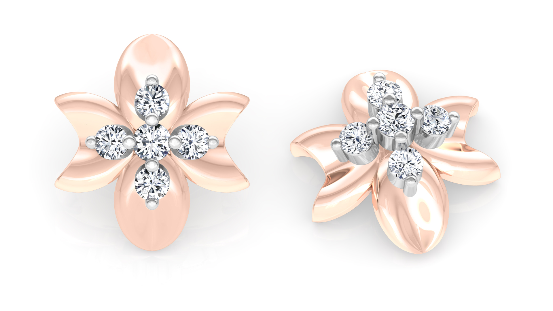 Designer Gold Trendy Diamond Earring