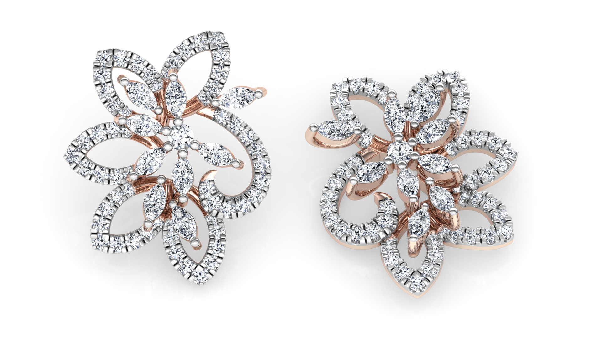 Designer Trendy Gold Diamond Earring