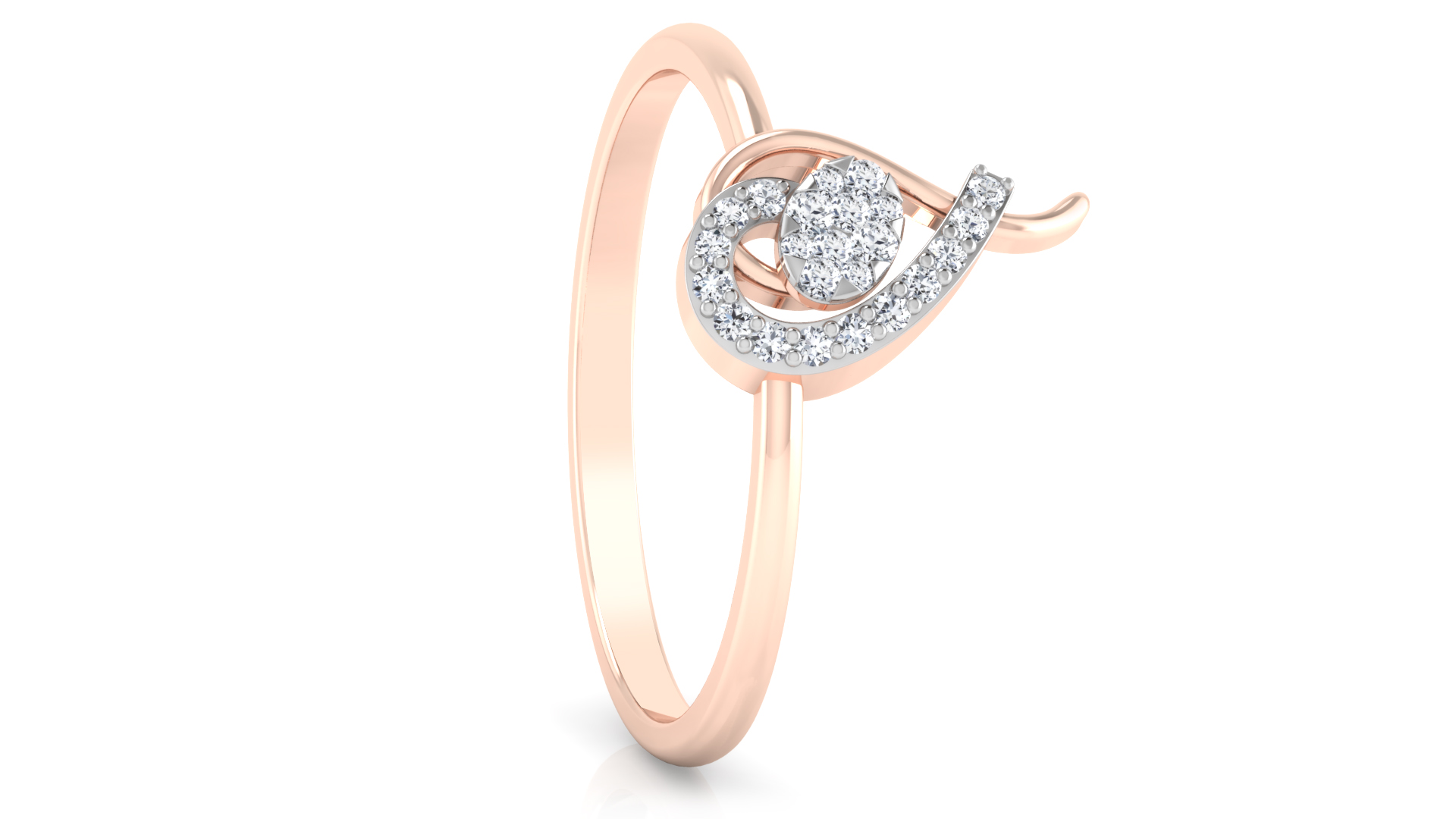 Designer Stylish 18 K Gold Diamond Ring for Women and Girls