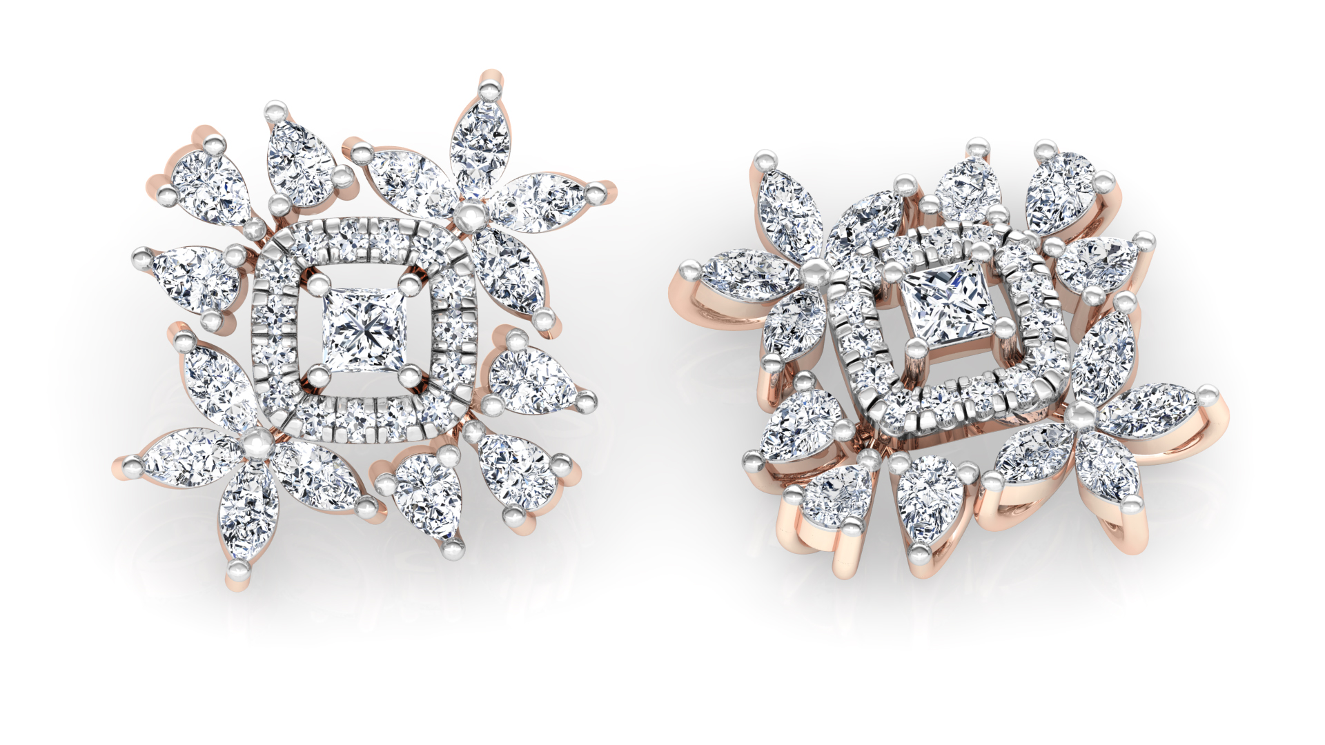 Designer Trendy Gold Diamond Earring