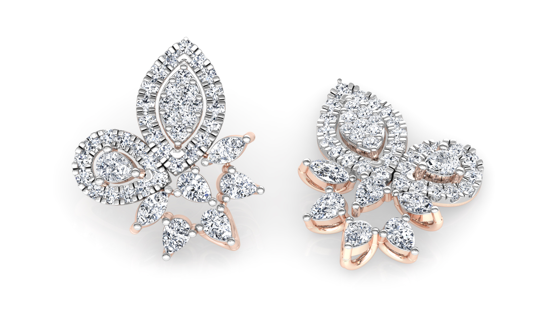 Designer Trendy Gold Diamond Earring