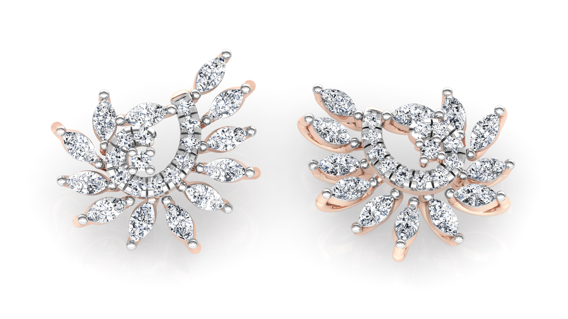 Designer Trendy Gold Diamond Earring